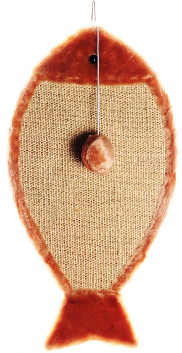 Когтеточка "Рыбка", ткань сизалевая. (590х305х20)