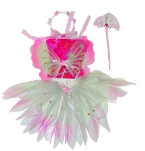 Карнавальный набор "Бабочки" (юбка с розочками, крылья, палочка с