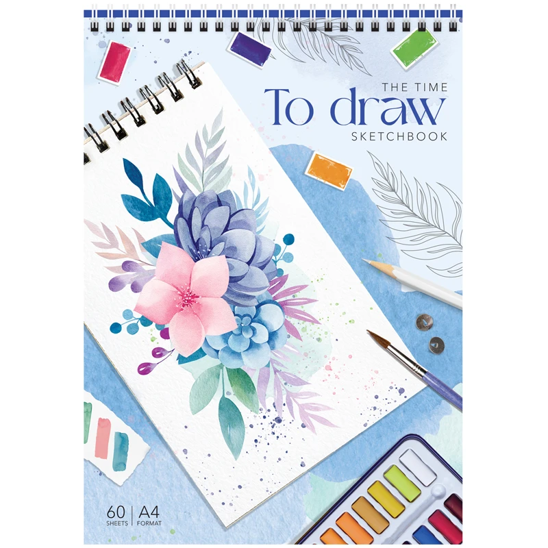 Скетчбук 60л., А4 ArtSpace "To draw", на гребне, 160г/м2