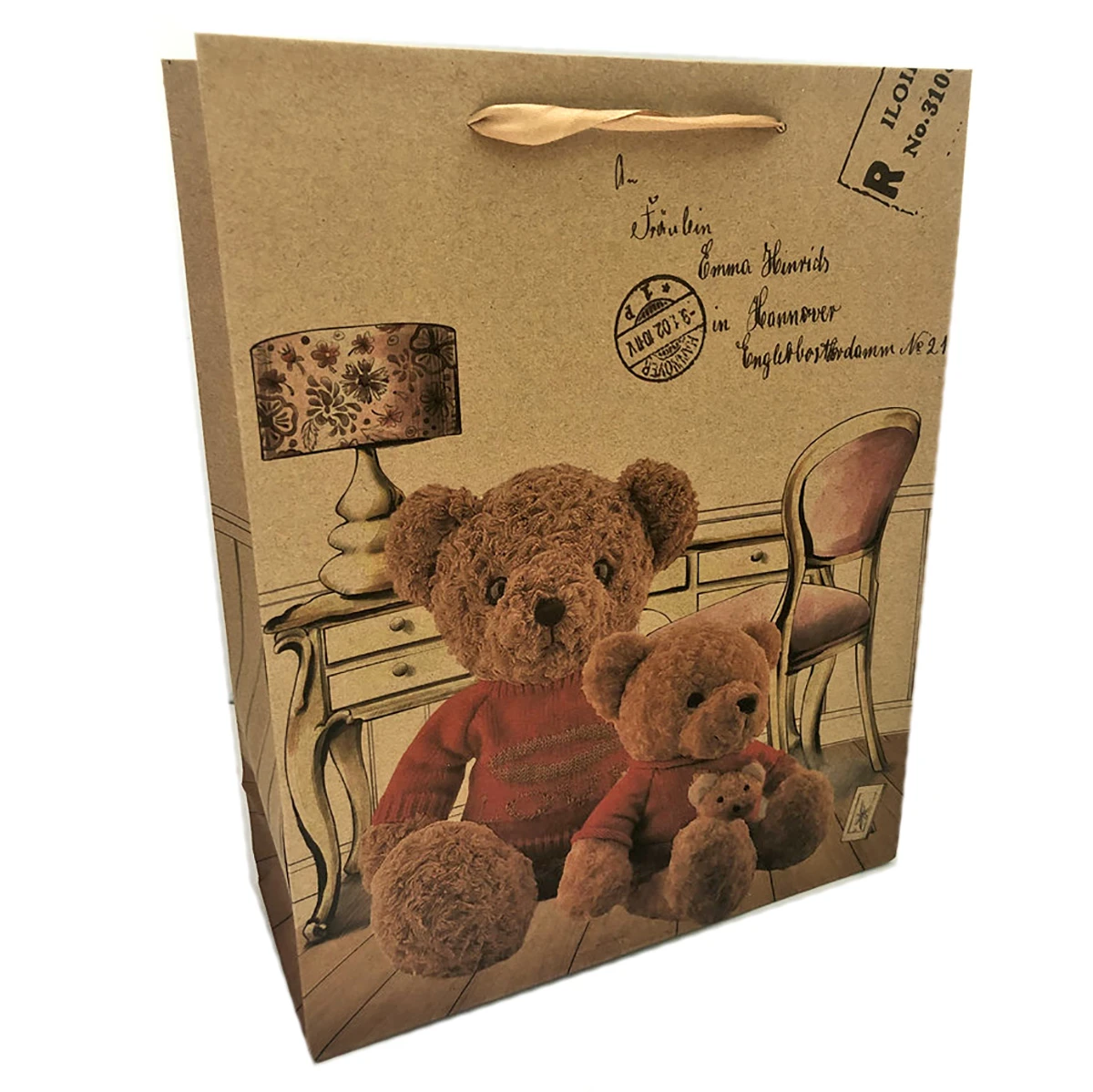 Подарочный пакет большой 26x32x10см, крафт