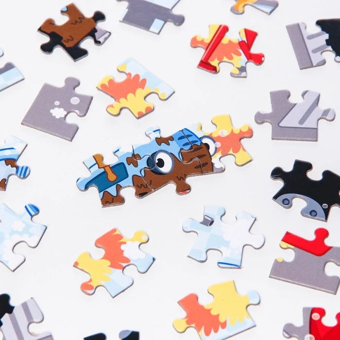 Пазл "Синий трактор на мойке", 54 элемента. 7673643