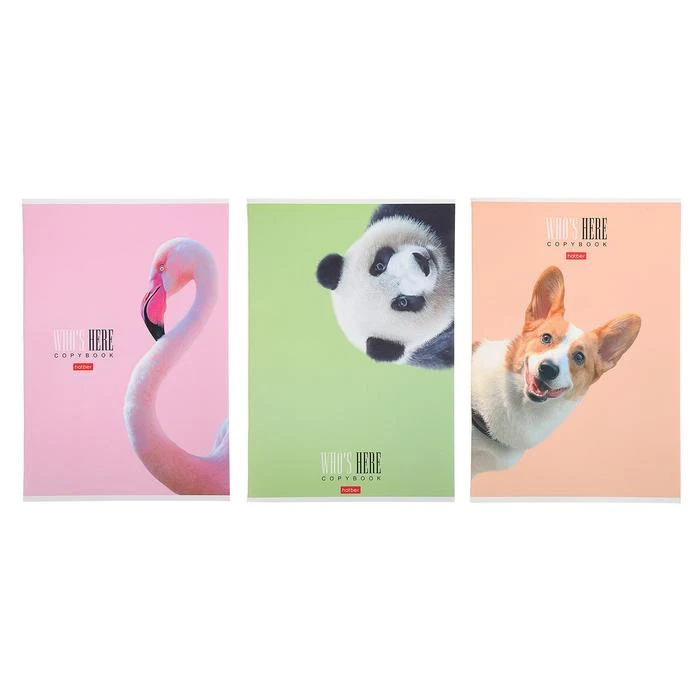 Тетрадь А4, 96 листов в клетку "Кто здесь?", обложка мелованный