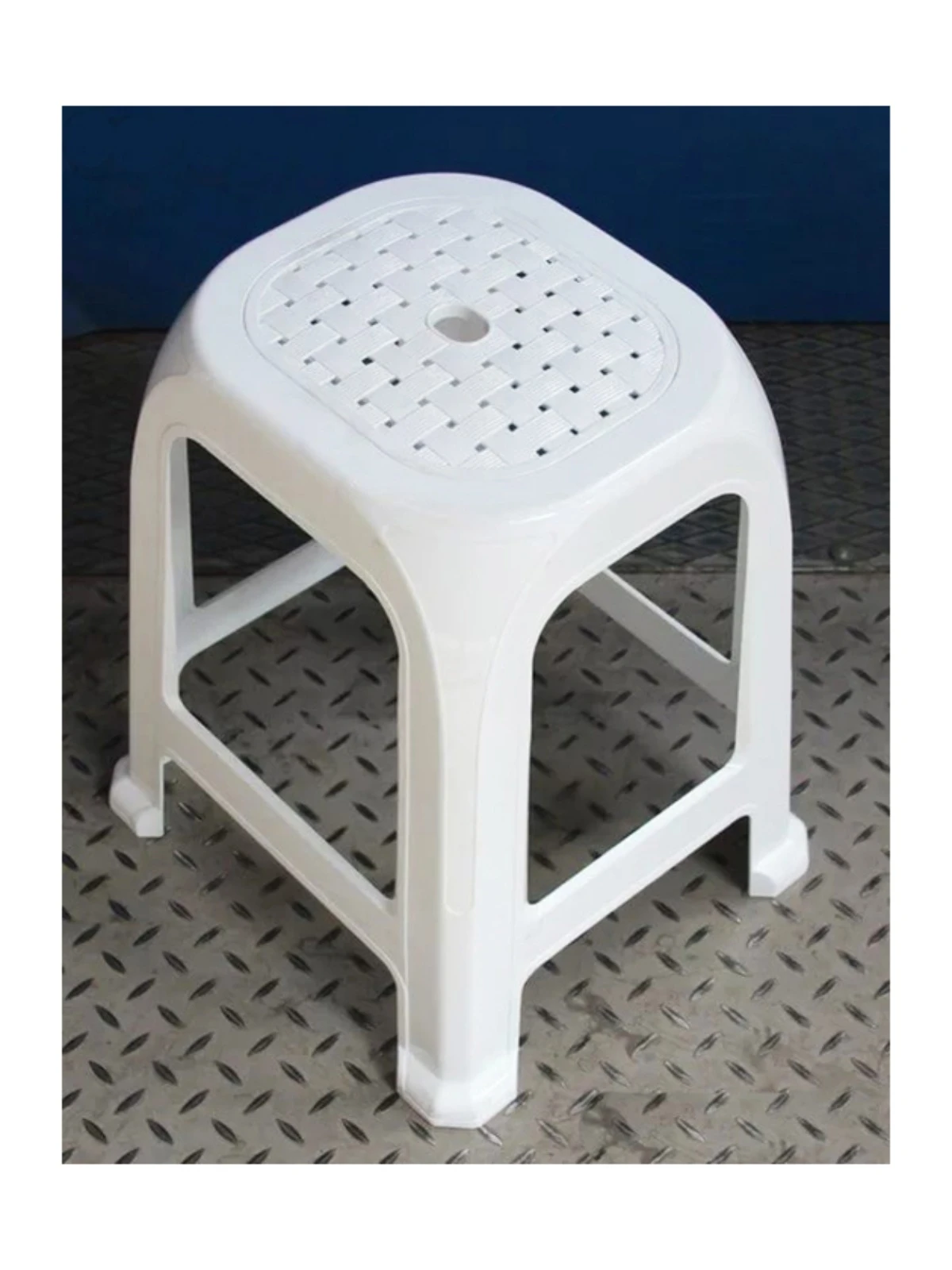 Табурет "СИМПАТИЯ-Малый" белый/белая сетка (ТАБМ-312)