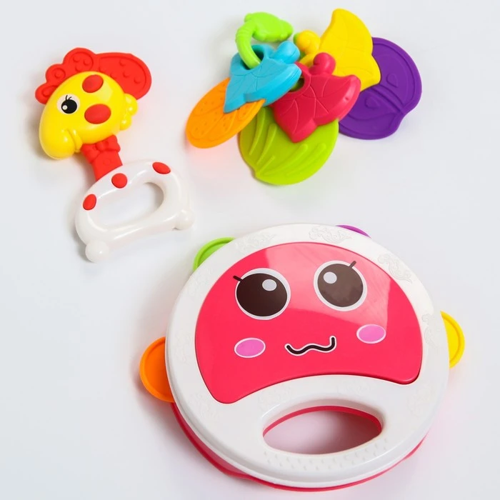Набор погремушек «Радость малыша 2», с эластичными деталями, 6 шт, цвет МИКС