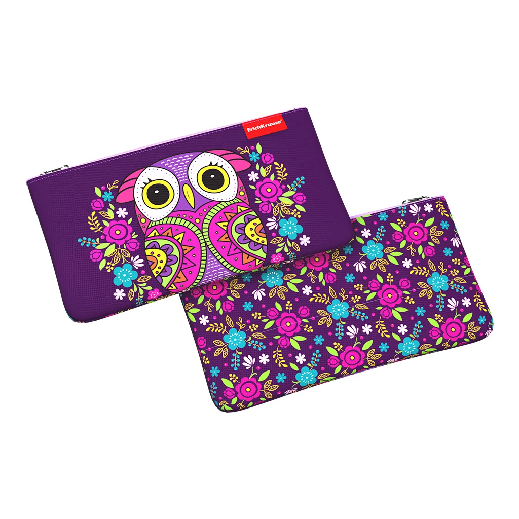 Пенал конверт Erich Krause 207x114мм Flower Owl