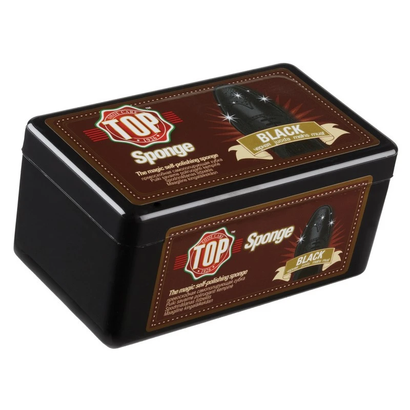 Губка для обуви Самополирующая черная 8004235010690