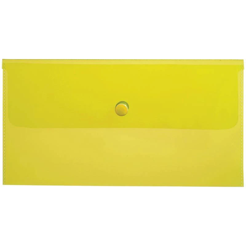 Папка-конверт на кнопке C6, 180мкм, желтая: AKk_06305