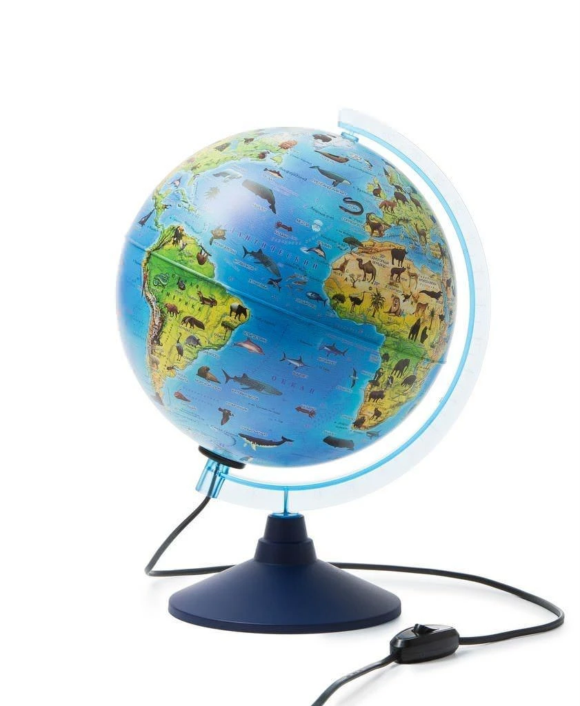 Интерактивный глобус Зоогеографический 25 см, с подсветкой
