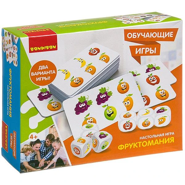 Обучающие игры Bondibon Настольная игра «ФРУКТОМАНИЯ», BOX 17,2x4,5x14,2 см