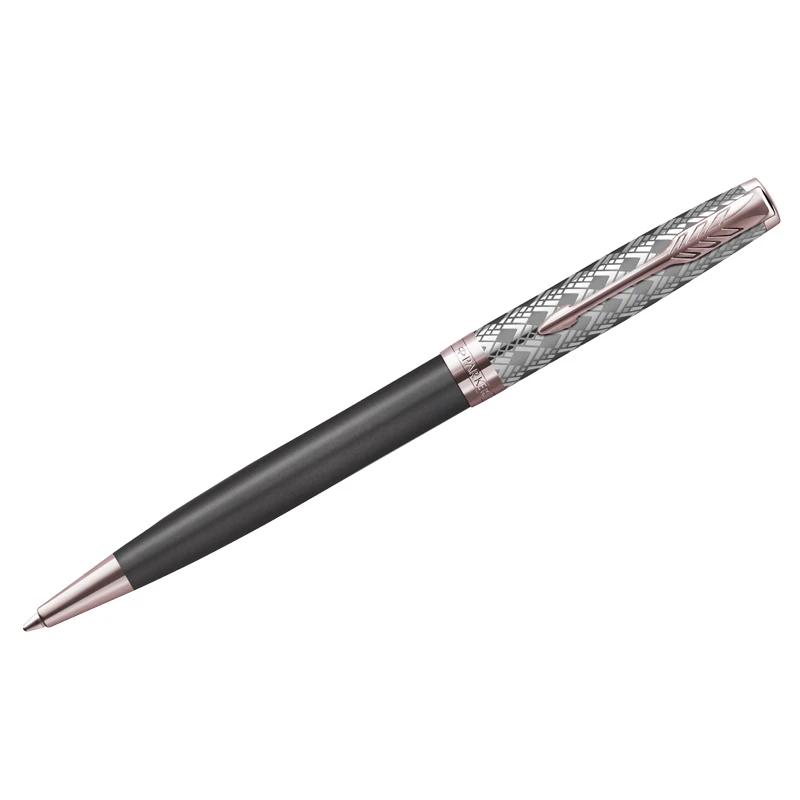 Ручка шариковая Parker "Sonnet Premium Metal&Grey PGT" черная, 1,0мм,