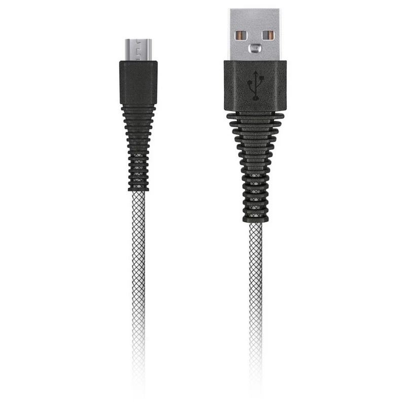 Кабель Smartbuy Сarbon, USB2.0 (A) - microUSB (B), экстрапрочный, 2A output, 1м,