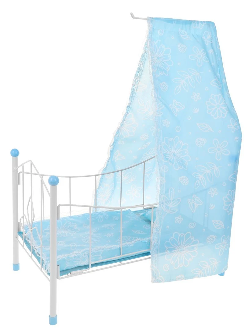 Кроватка для куклы с балдахином Бал цветов, 42*25*59 см.