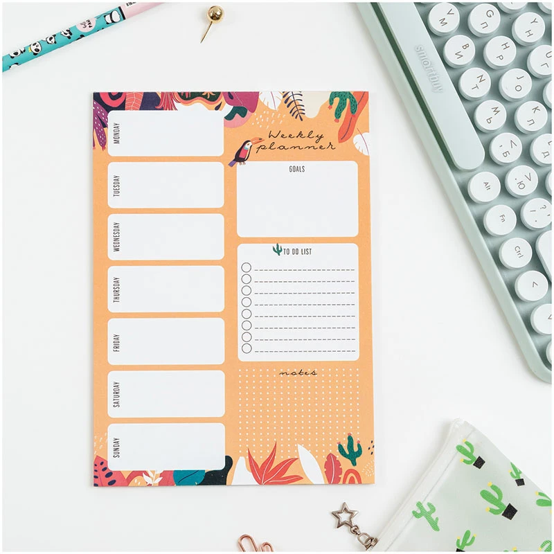 Планер на неделю MESHU 148*210 мм (А5), 30л., "Bright life", на