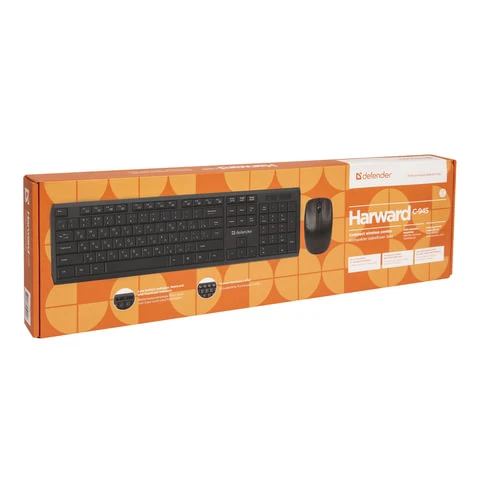 Набор беспроводной DEFENDER Harvard C-945 Nano, клавиатура, мышь 3 кнопки+1