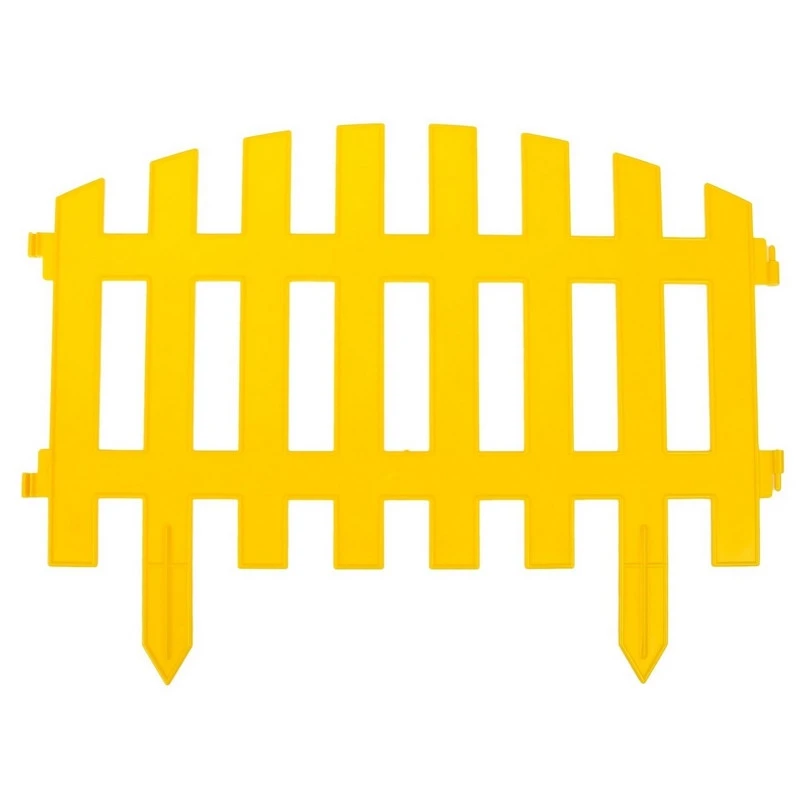 Ограждение декоративное, 35*210 см, 5 секций, пластик, жёлтое, 3338439 Ограждение декоративное, 35*210 см, 5 секций, пластик, жёлтое, 3338439