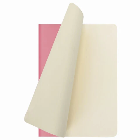 Тетрадь 48 л. в точку обложка кожзам SoftTouch, сшивка, A5 (147х210мм), РОЗОВЫЙ,