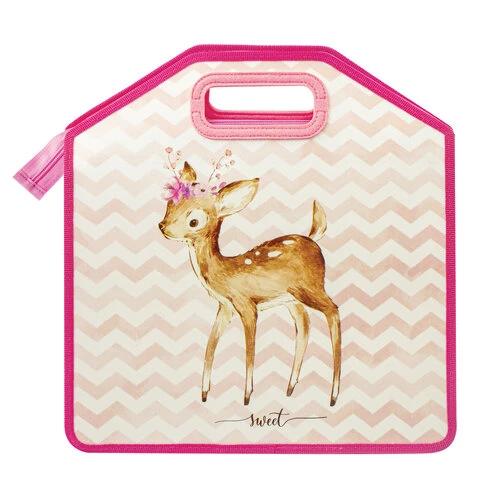 Папка с ручками ЮНЛАНДИЯ, 1 отделение, пластик, 35х34х13 см, молния сверху,