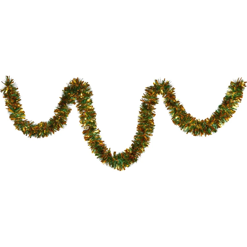 Мишура № 31 7,5x200 см, Зеленый/Золото