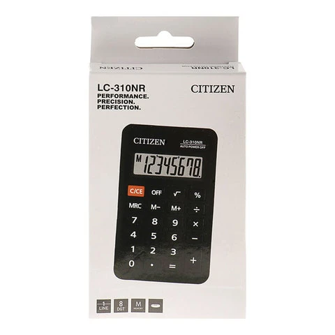 Калькулятор карманный CITIZEN LC310NR (114х69 мм), 8 разрядов, питание от