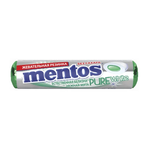 Жевательная резинка MENTOS Pure White (Ментос) "Ролл Нежная мята",