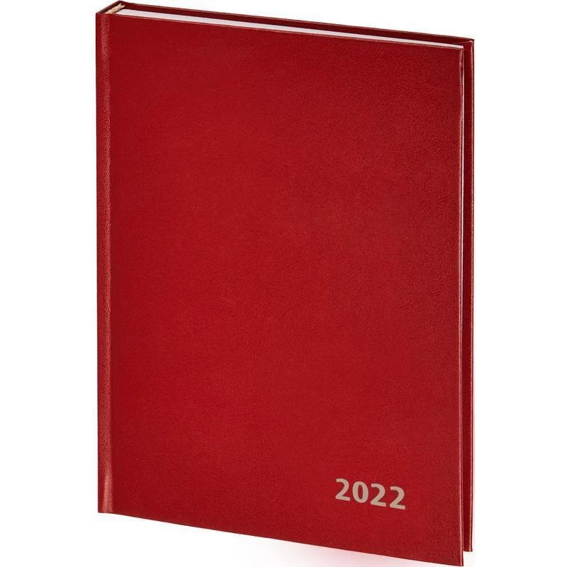 Ежедневник датированный 2022, бордо бумвинил, А5, 160л, Attache Economy
