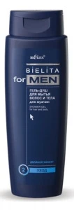 БЕЛИТА MEN Гель-душ для мытья волос и тела 400 мл/18шт
