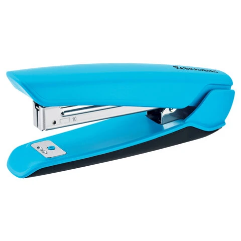 Степлер №10 BRAUBERG "ULTRA", до 20 листов, с антистеплером, голубой, Степлер №10 BRAUBERG "ULTRA", до 20 листов, с антистеплером, голубой,