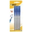 Ручки шариковые с грипом BIC "Round Stic Exact", НАБОР 4 шт., СИНИЕ,