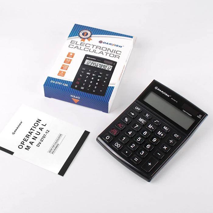 Калькулятор настольный 12 разр. "Darvish" 105*146*25мм чёрный