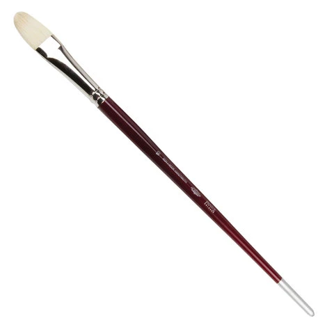 Кисть художественная KOH-I-NOOR щетина, плоская, овальная, №10, длинная ручка,