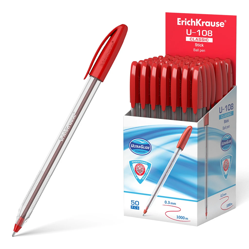 Ручка шариковая Erich Krause U-108 Classic Stick 1.0, Ultra Glide Technology,