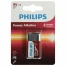 Батарейка алкалиновая 1 штука PHILIPS Power Alkaline, Крона 9V (6LR61, 6LF22,