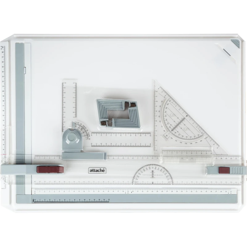 Доска чертежная Attache Кульман А3 (505x370) с треугольником и линейками