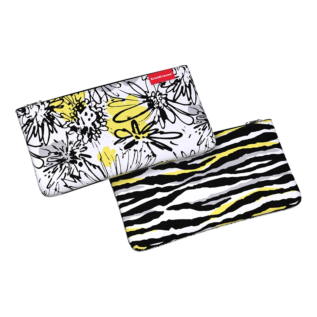 Пенал конверт Erich Krause® Light 220x120мм Zebra Flower