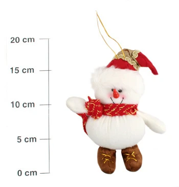 Новогодний мягкий снеговик/дед мороз в шапке с колокольчиком 15см 2 вида