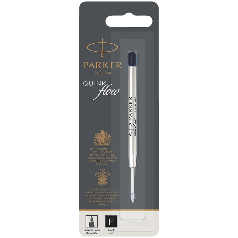 Стержень шариковый объемный Parker "QuinkFlow Ball Point" черный,