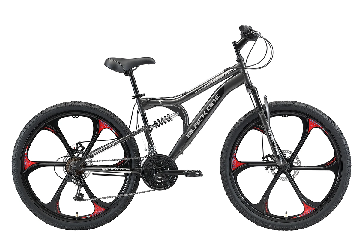 Велосипед Black One Totem FS 26 D FW серый/черный/серый 20"