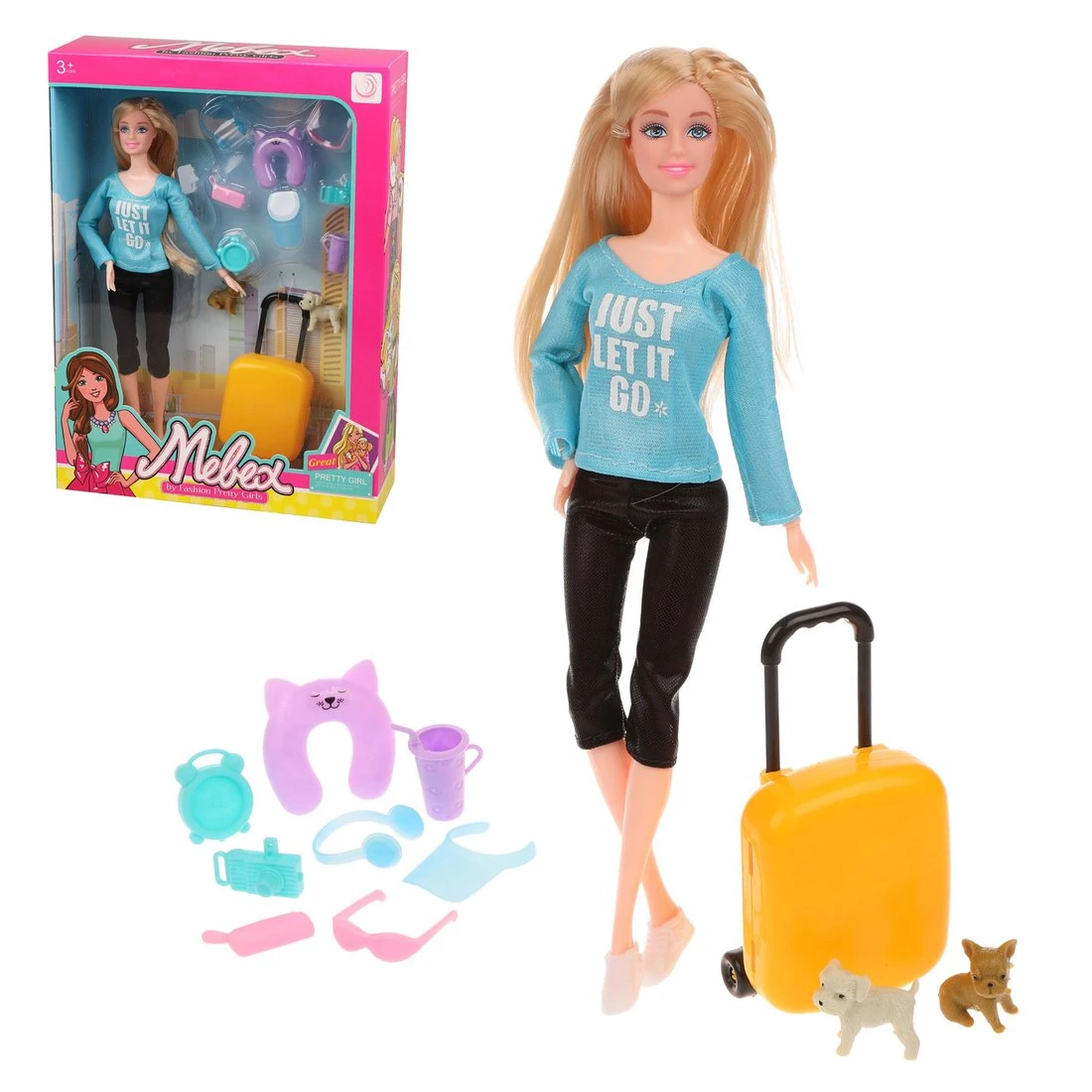 Игровой набор "Модница", в комплекте кукла 30 см, 11 предметов