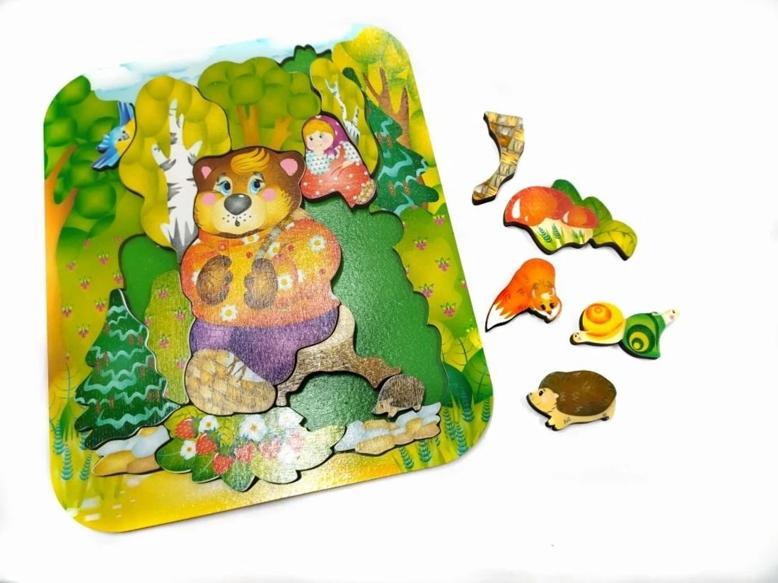 Пазл деревянный Маша и Медведь Пазл деревянный Маша и Медведь