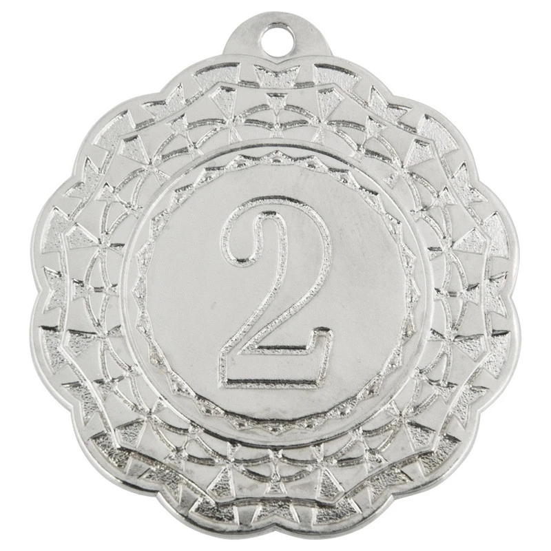 Медаль 2 место 45 мм серебро DC#MK350b-S