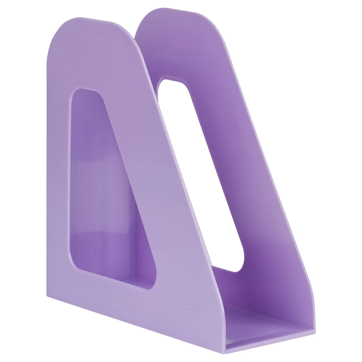 Лоток для бумаг вертикальный СТАММ "Фаворит", фиолетовый, ширина 90мм.