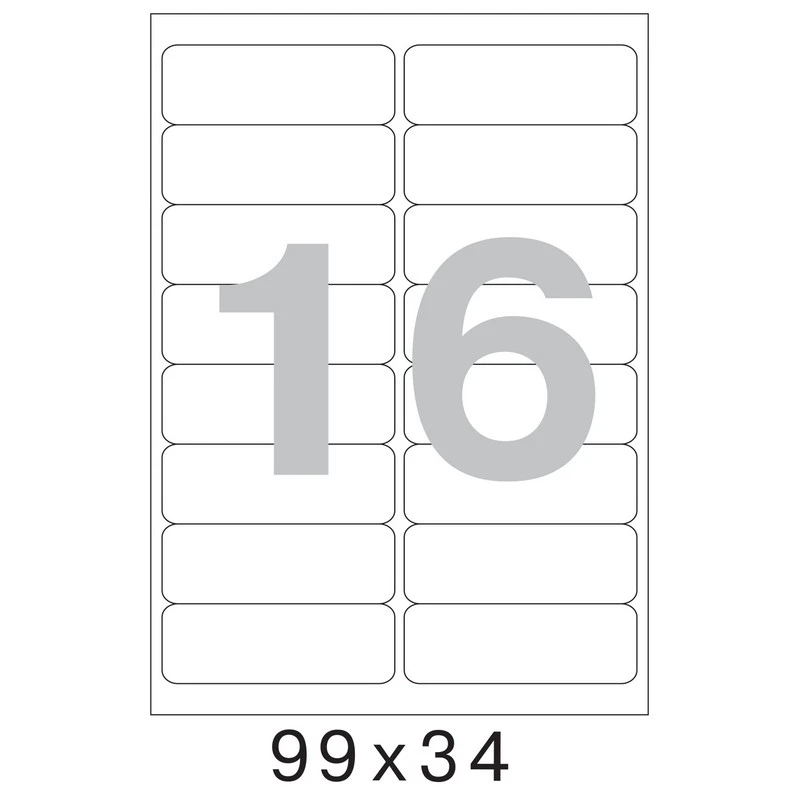 Этикетки самоклеящиеся Office Label 99х34 мм, 16   шт. на лист.А4 100 л
