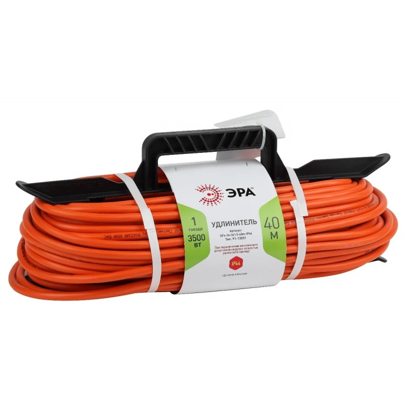 Удлинитель силовой ЭРА на рамке c/з 1гн 40м ПВС 3x1,5 IP44 (Б0046813) У1-13031