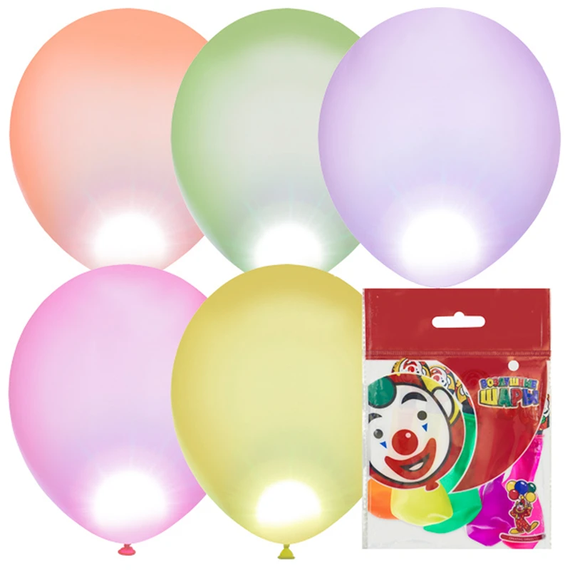 Воздушные шары, 5шт., М10/25см, ПатиБум "Флуоресцентный", ассорти, со Воздушные шары, 5шт., М10/25см, ПатиБум "Флуоресцентный", ассорти, со