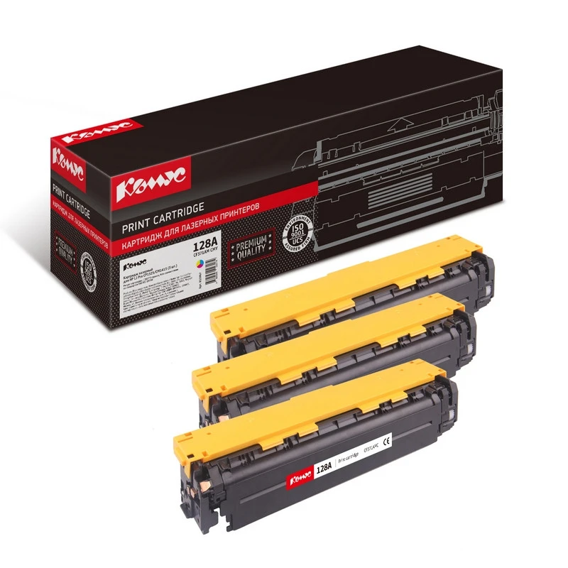 Картридж лазерный Комус CF371AM CMY для HP CLJ CP1525/CM1415 (3шт/уп)