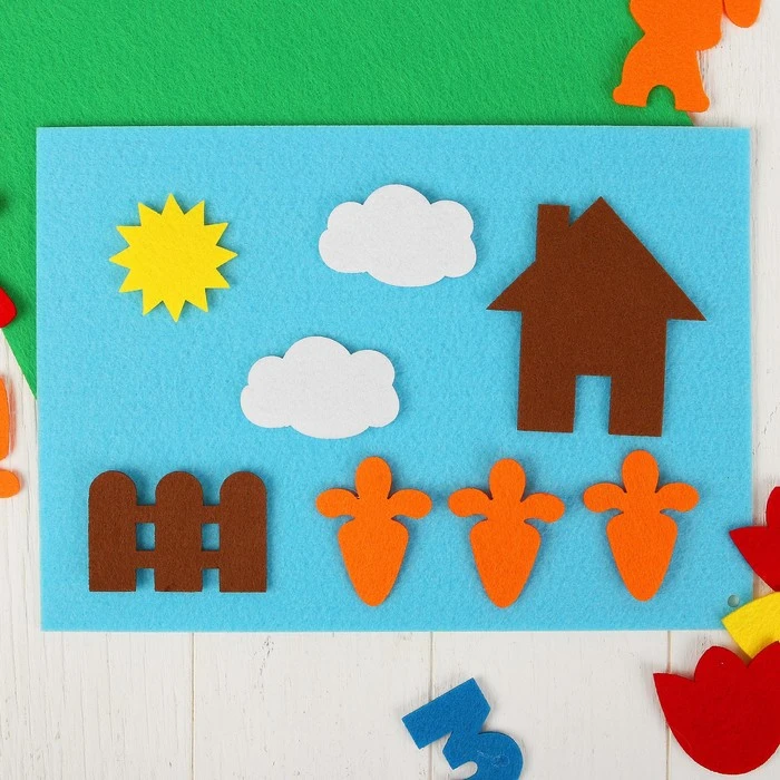 Игрушка из фетра "Домашние животные", набор: 36 элементов, 2 основы Игрушка из фетра "Домашние животные", набор: 36 элементов, 2 основы