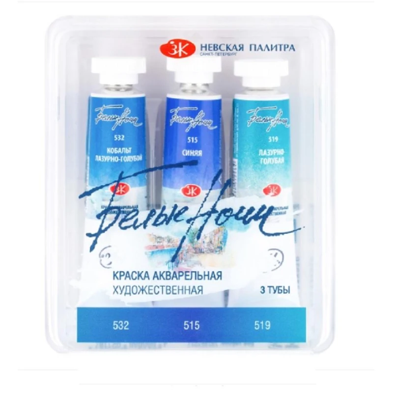 Краски акварельные Белые Ночи Вода 10мл х 3тубы/наб коррекс 191351917 Краски акварельные Белые Ночи Вода 10мл х 3тубы/наб коррекс 191351917