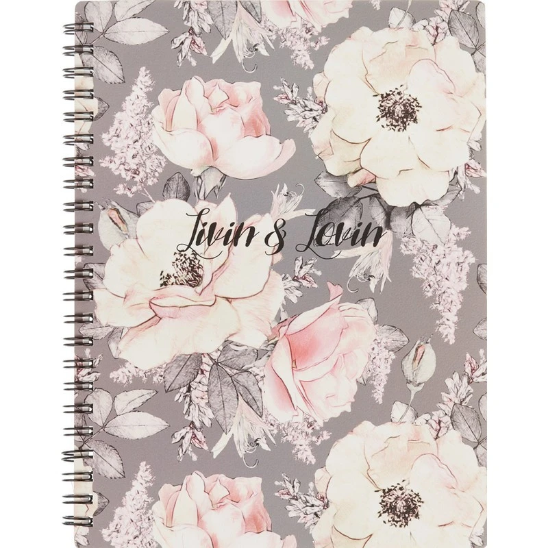 Тетрадь общая А5,80л,клет,спираль,мягк.перепл.156х207мм Emily Серый N1528 Тетрадь общая А5,80л,клет,спираль,мягк.перепл.156х207мм Emily Серый N1528