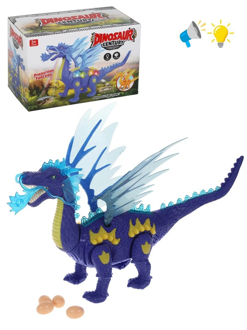 Игрушка эл. Дракон, свет, звук, ходит, откладывает яйца, проекция, в Игрушка эл. Дракон, свет, звук, ходит, откладывает яйца, проекция, в