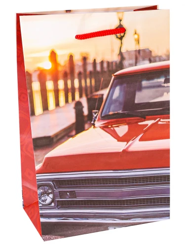 OPTIMA Пакет подарочный с матовой ламинацией 14х20х6,5 см (MS) Красное авто, 128